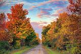 Autumn Back Road At Sunrise_16995